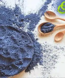 Poudre de clitoria (Fleur de Pois Papillon) | oko-oko Pois-papillon-Poudre-oko-oko exemple d'utilisation pour la pâtisserie et les gâteaux
