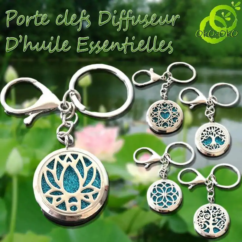 Bijou Diffuseur Huiles Essentielles <br> Porte clés diffuseur (19 variantes) | OkO-OKO™ Porte-Clés Diffuseur d'Huiles Essentielles, 19 variantes | oko-oko