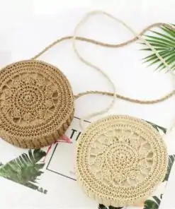 Sac a main raphia boite ronde | oko oko
