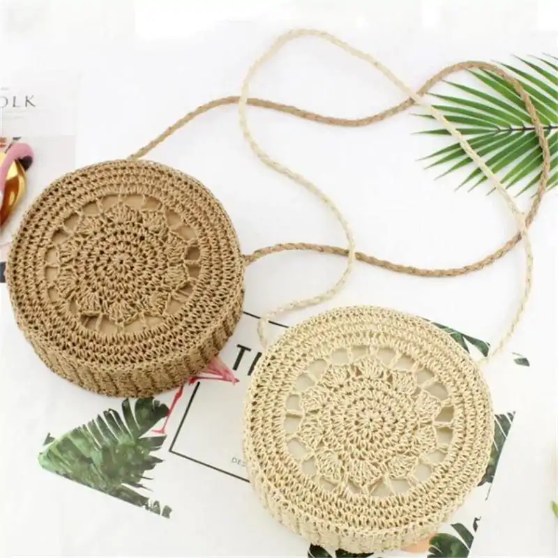 Sac à main <br>Raphia. | OkO-OKO™ Sac a main raphia boite ronde | oko oko