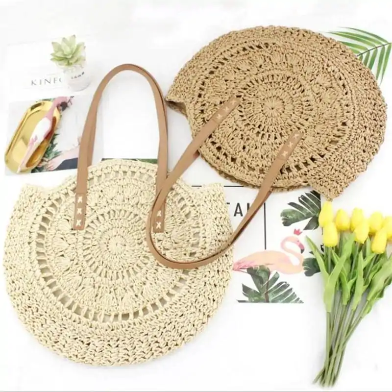 Sac à main <br>Raphia. | OkO-OKO™ Sac a main raphia rond | oko oko