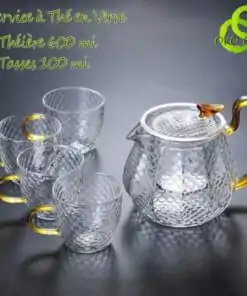 Bonito juego de té de cristal astillado | oko oko