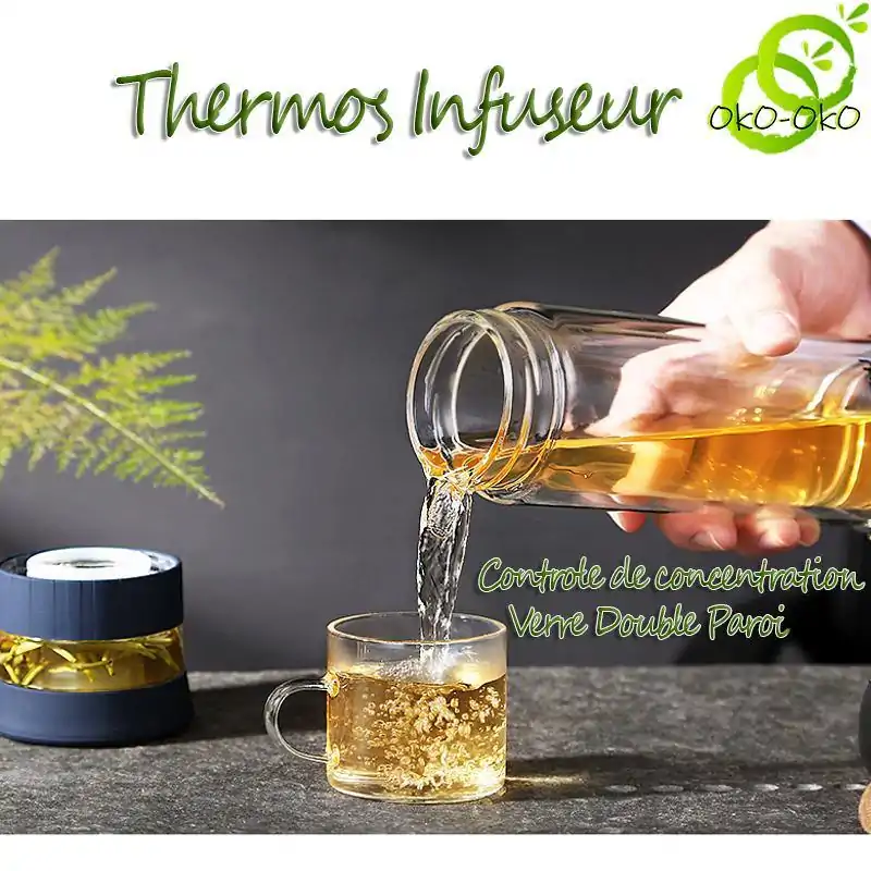 Théière Nomade <br> Avec infuseur. | OkO-OKO™ Acheter Thermos Infuseur en verre | oko oko