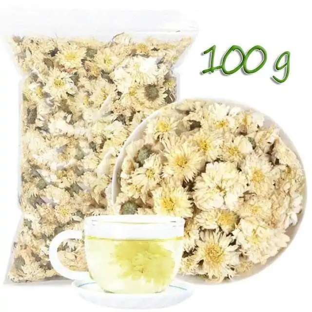 Tee und Aufguss Weiße Chrysanthemenblüte (Gong Ju). | OkO-OKO™ Chrysantheme Tee Weiß 100 g | OkO-OkO