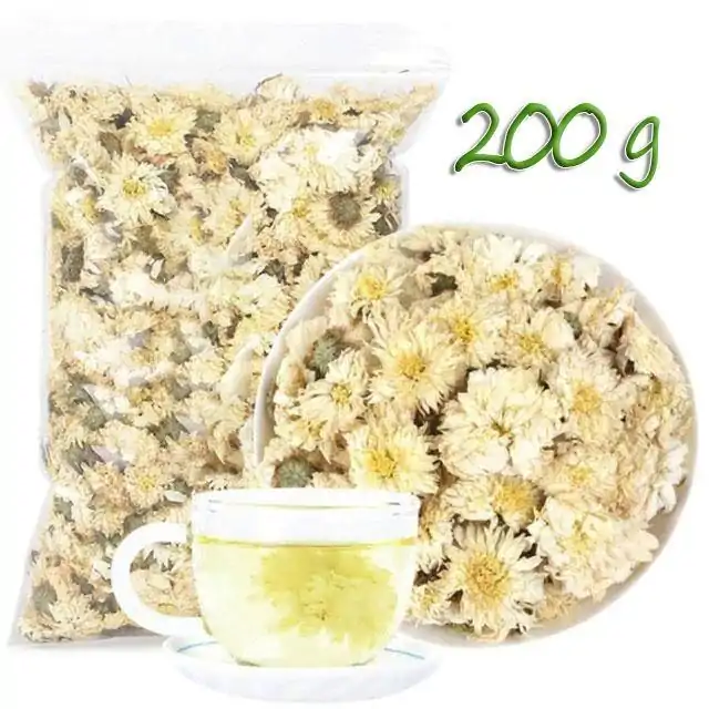 Tee und Aufguss Weiße Chrysanthemenblüte (Gong Ju). | OkO-OKO™ Chrysantheme Tee Weiß 200 g | OkO-OkO