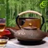 Japanische Gusseisen-Teekanne Goldene Blume | OkO-OKO™ Teekanne aus japanischem Gusseisen Dorée| oko oko