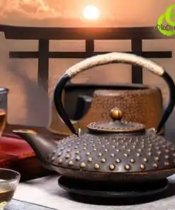 Japanische Teekanne aus Gusseisen Golden | oko-oko