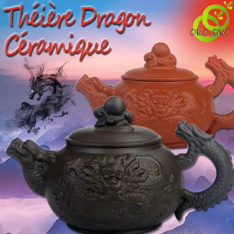 Théière Céramique <br> Dragon (2 variantes). | OkO-OKO™ Acheter théière Dragon en céramique originale de chine pas cher