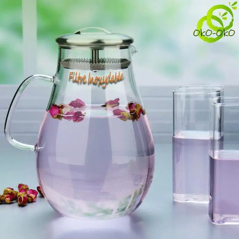 Glazen Theepot IJsthee Karaf | OkO-OKO™ Ice Tea Decanter | OkO-OkO™