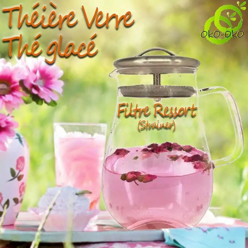 Glazen Theepot IJsthee Karaf | OkO-OKO™ Koop transparante ijsthee theepot goedkoop | OkO-OkO™