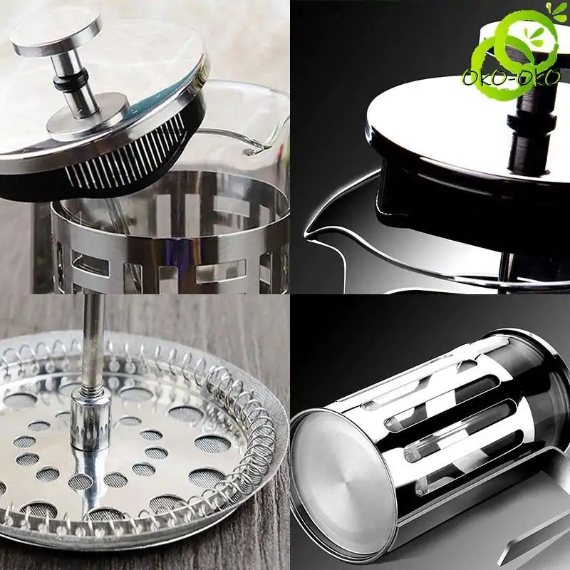 Glazen theepot <br> met plunjer (6 modellen) | OkO-OKO™ Theepotten van glas en roestvrij staal met plunjerdetails | OkO-OkO