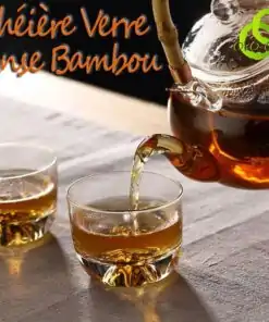 Vela de té de cristal transparente Mango de bambú | OkO-OkO™