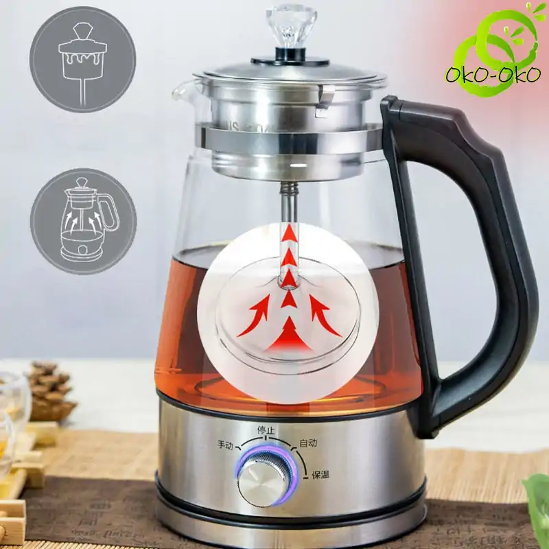Electric Teapot Adjustable Temperature | OkO-OKO™ Electric Steam and Top Spray Teapot | OkO-OkO™