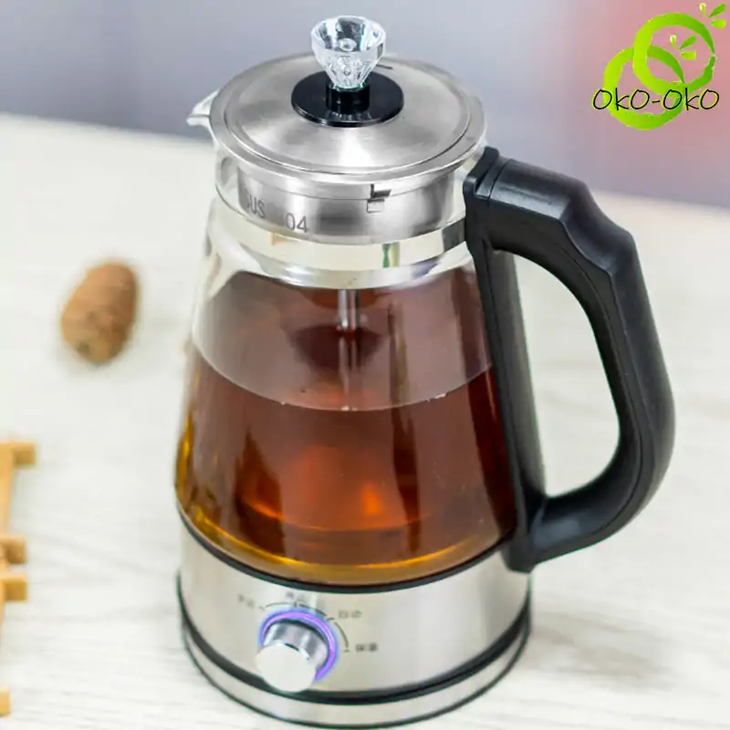 Electric Teapot Adjustable Temperature | OkO-OKO™ Electric Temperature Adjustable Glass Teapot | OkO-OkO™