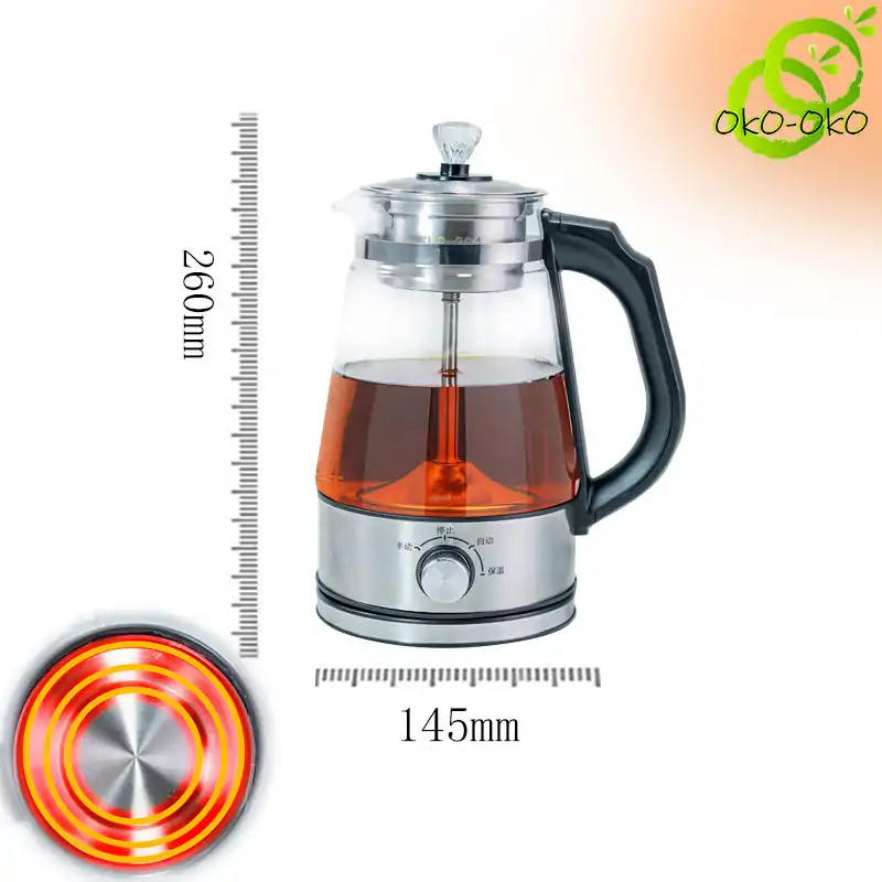 Electric Teapot Adjustable Temperature | OkO-OKO™ Electric Temperature Adjustable Teapot dimentions | OkO-OkO™