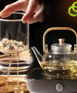Tetera de vidrio con filtro de mano transparente | OkO-OkO