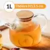Teekannen aus Glas <br> Für die Zubereitung von Eistee (1L und 1,5L). | OkO-OKO™ Teekanne aus Glas für Eistee Variante 1L | OkO-OkO