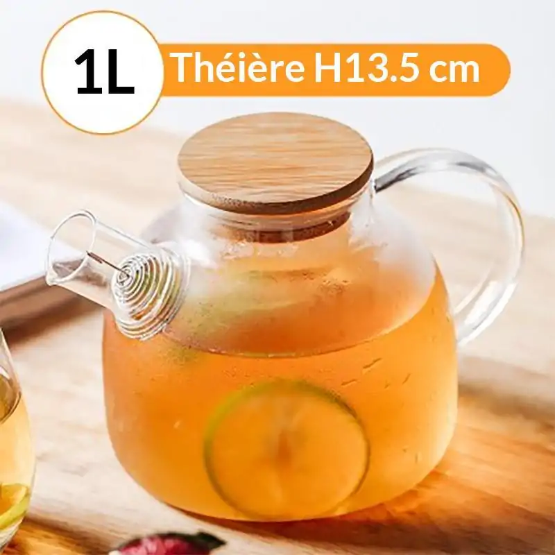 Théières en Verre <br> Pour préparer les thés glacés (1L et 1,5L). | OkO-OKO™ Théière en Verre pour les Thés Glacés variante 1L | OkO-OkO
