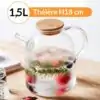 Teekannen aus Glas <br> Für die Zubereitung von Eistee (1L und 1,5L). | OkO-OKO™ Teekanne aus Glas für Eistee Variante 1,5L | OkO-OkO