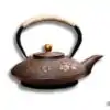 Théière en fonte Japonaise <br>Dorée Fleurie | OkO-OKO™ Théière en Fonte Japonaise Dorée sur fond blanc | oko oko