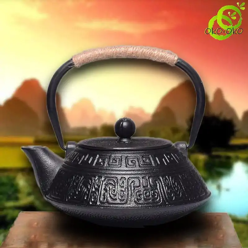 Cast Iron Tetsubin Teapot Chinese Fugui | OkO-OKO™ Buy Cast Iron Tetsubin Teapot Fugui Chinese cheap | OkO-OkO™