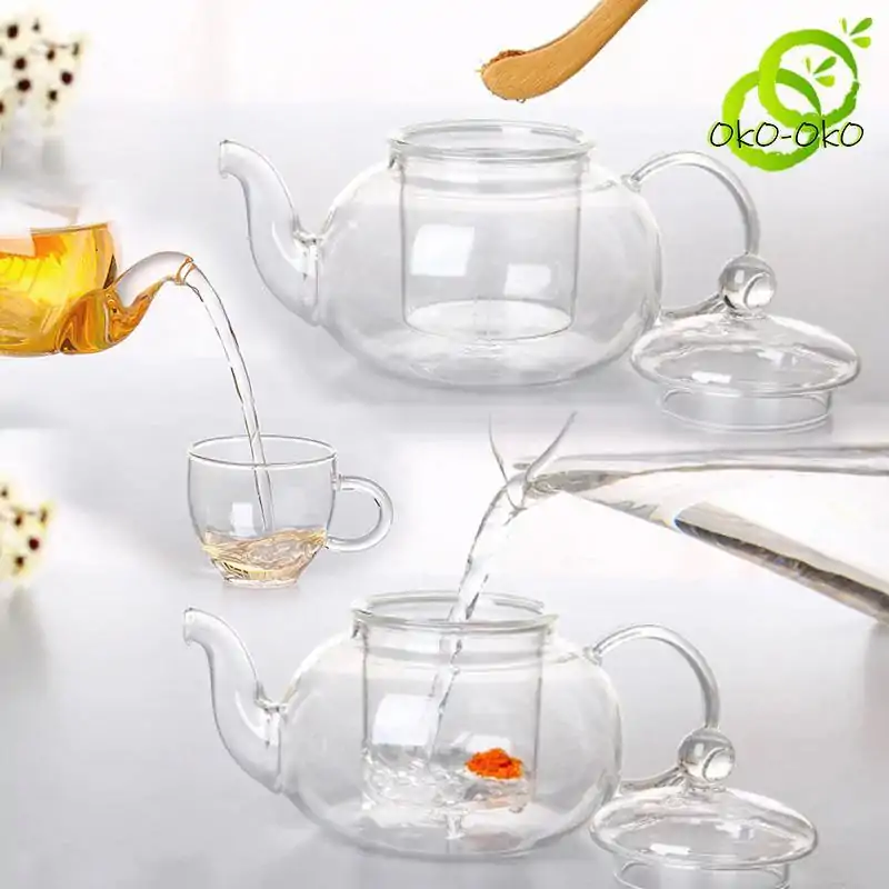 Théières en Verre <br> Transparente. | OkO-OKO™ Théière Transparente les utilisations | OkO-OkO