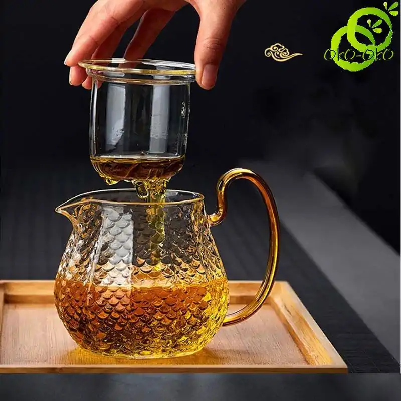 Théières en Verre <br> Écailles. | OkO-OKO™ Théière en verre avec filtre infuseur ten verre transparent | oko oko