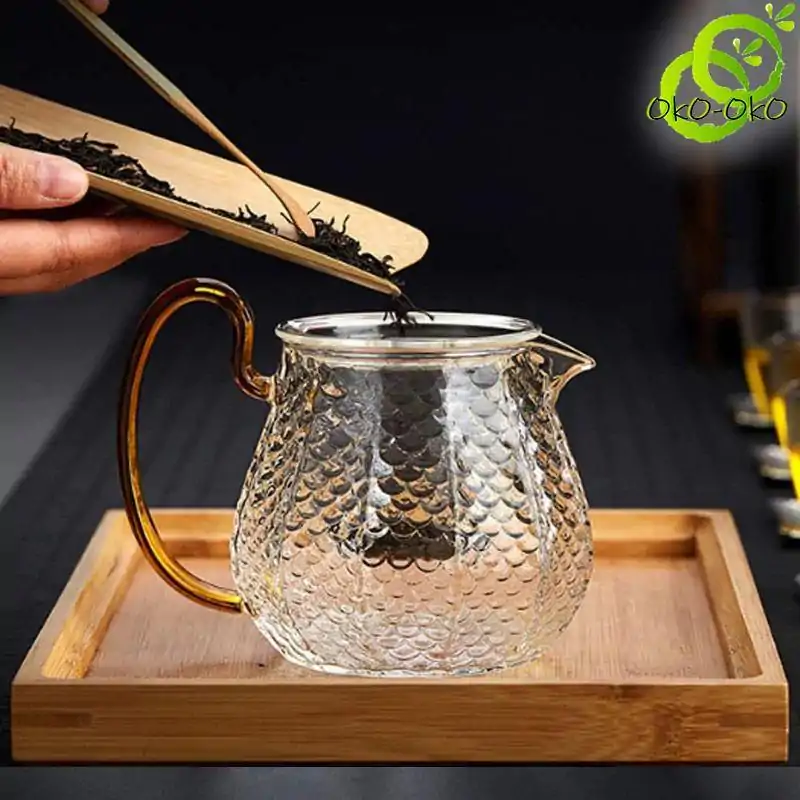 Théières en Verre <br> Écailles. | OkO-OKO™ Théière en verre avec filtre transparent | oko oko