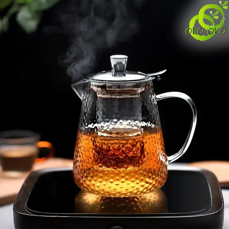 Théières en Verre <br> Martelé. | OkO-OKO™ Théières en verre Martelé sur rechaud | oko oko