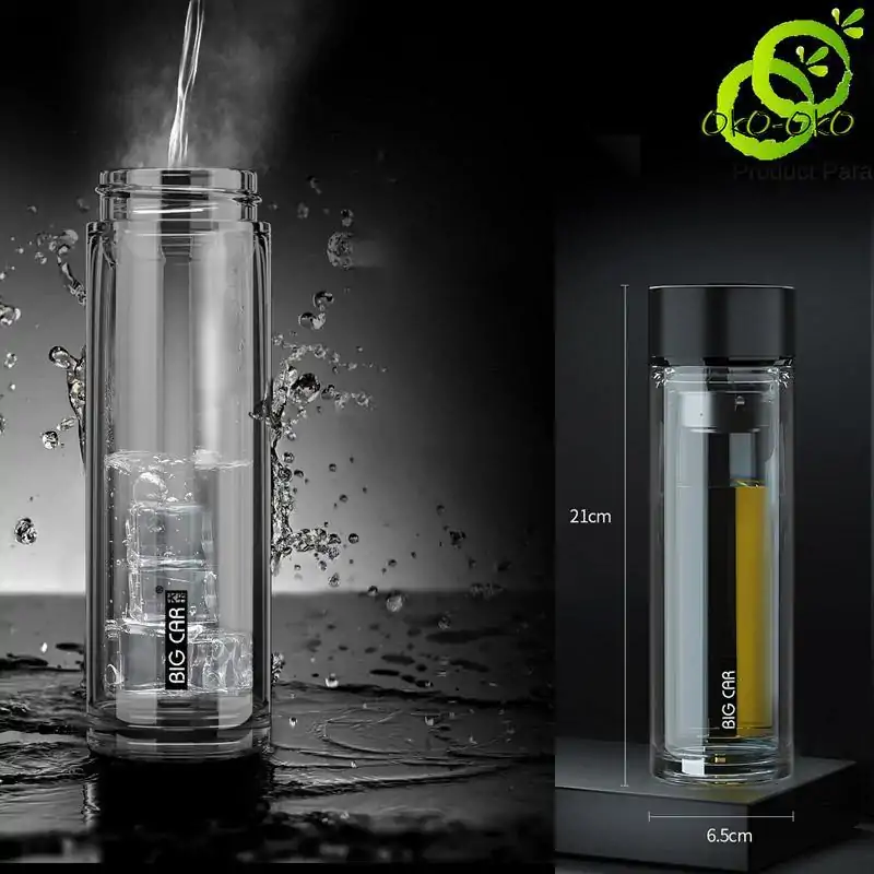 <br> Thermosfles Intelligent glas | OkO-OKO™ Thermos Smart Borosilicate Glass | oko-oko