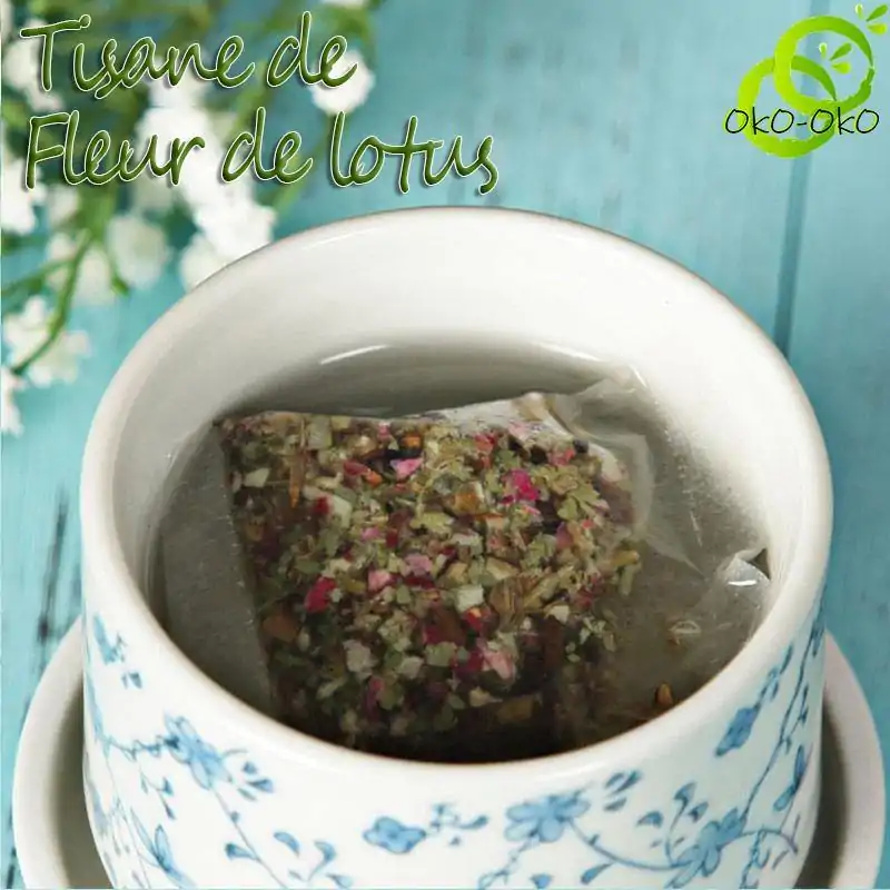 Tee und Aufguss Lotus-Kräutertee | OkO-OKO™ Lotusblütentee in einer Tasse | oko-oko