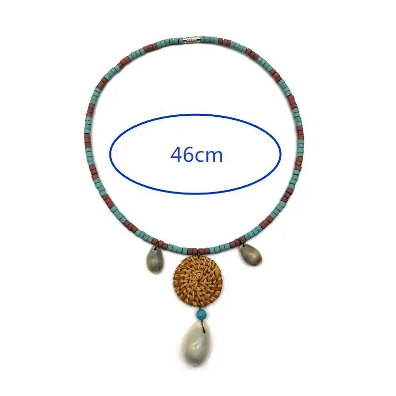 Bijou Etnique et Boho <br> Ras de cou coquillage. | OkO-OKO™ Ras de cou coquillage dimentions | oko oko
