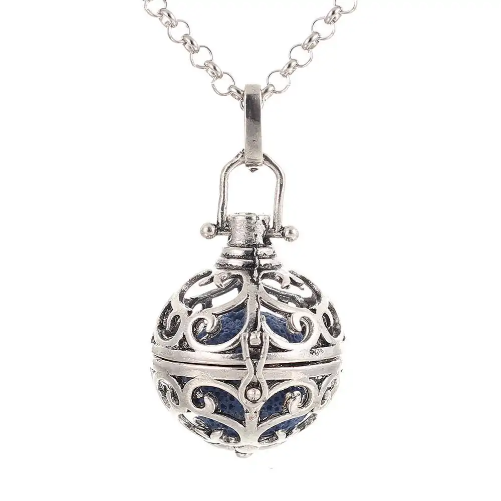 Bijou Diffuseur Huiles Essentielles <br> Pendentif Vintage. | OkO-OKO™ Pendentif diffuseur huiles essentielles métal boule | oko oko