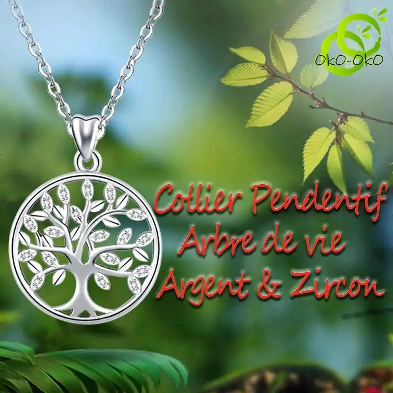 Bijou Spirituel <br> Collier arbre de vie argent. | OkO-OKO™ Collier Arbre de Vie Argent | OkO-OkO