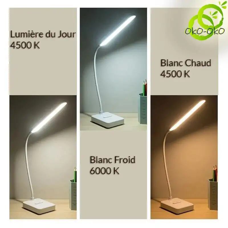 Lampe de Bureau <br> LED (avec ou sans fils). | OkO-OKO™ Lampe de Bureau LED Sans Fil 3 températures de couleur| OkO-OkO™