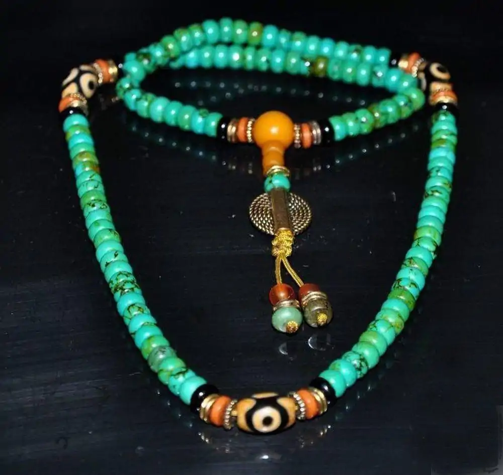 Joya Espiritual Collar Mala turquesa. | OkO-OKO™ Comprar Collar Mala Turquesa Tibetano