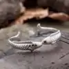 Spiritueller Schmuck Doppelter Fisch-Armband. | OkO-OKO™ Armband Fisch Natursilber | OkO-OkO