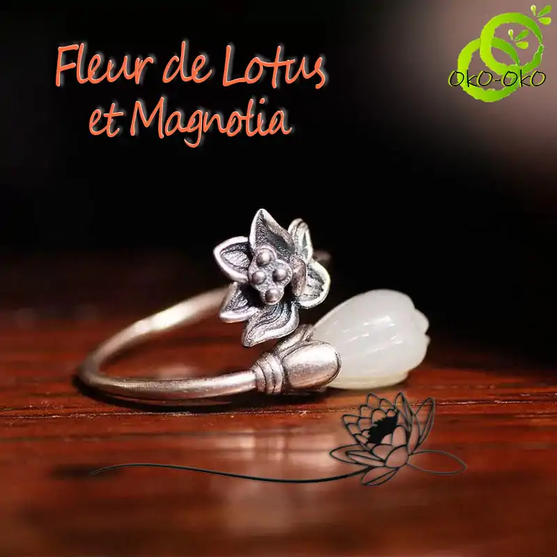 Bague-Argent-fleur-de-Lotus-et-Calice-de-Magnolia-OkO-OkO