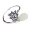 Bijou Spirituel <br> Bague Fleur de Lotus et Magnolia. | OkO-OKO™ Bague Argent fleur de Lotus et Calice de Magnolia sur fond blanc | OkO-OkO