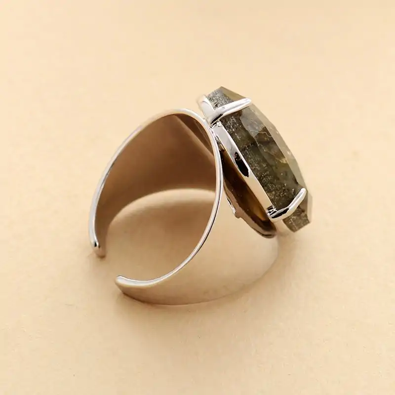 Bijou Lithothérapie <br> Bague Labradorite | OkO-OKO™ Bague Labradorite ajutable | oko-oko