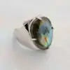 Bijou Lithothérapie <br> Bague Labradorite | OkO-OKO™ Bague Labradorite plaqué argent | oko-oko