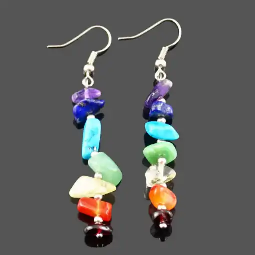 Loop-7-chakra in real rough-oko-oko stones.