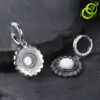 Lithotherapy Jewelry Sun Earrings | OkO-OKO™ Earrings sun Moonstone recto verso | oko-oko