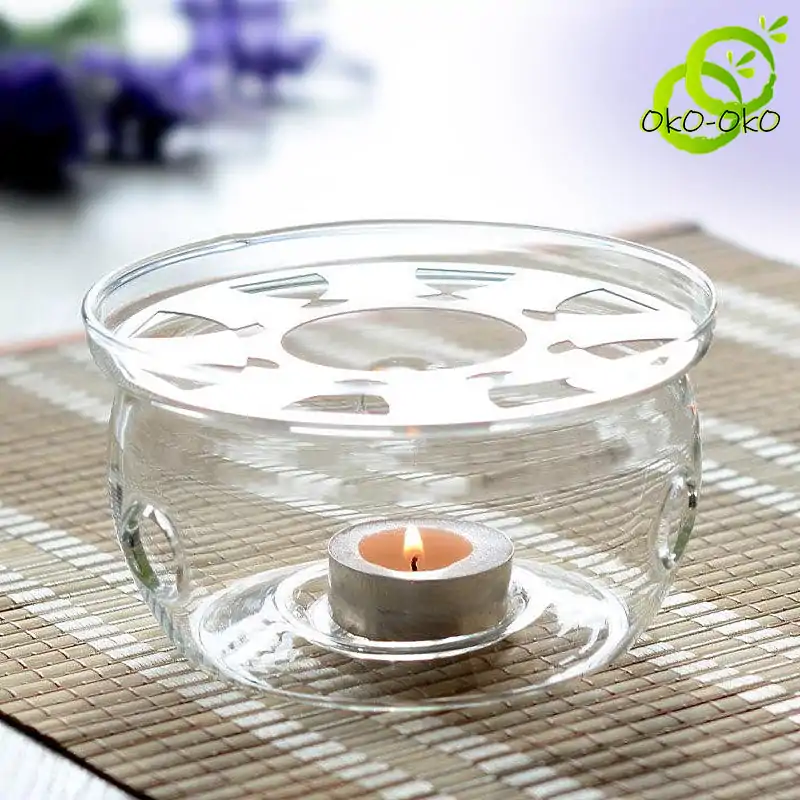 Théières en Verre <br> Avec Chauffe Plat (à bougie). | OkO-OKO™ Chauffe plat pour théière à bougie