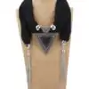 Sieraden Sjaal ketting sieraden. | OkO-OKO™ Ketting sjaal juweel driehoek zwart goedkoop OkO-OkO