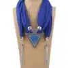 Sieraden Sjaal ketting sieraden. | OkO-OKO™ Ketting sjaal juweel driehoek Blauw goedkoop OkO-OkO