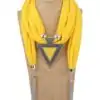 Sieraden Sjaal ketting sieraden. | OkO-OKO™ Ketting sjaal juweel driehoek Geel goedkoop OkO-OkO
