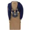 Sieraden Sjaal ketting sieraden. | OkO-OKO™ Ronde sjaalketting Blauw OkO-OkO
