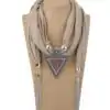 Sieraden Sjaal ketting sieraden. | OkO-OKO™ Ketting sjaal juweel driehoek beige goedkoop OkO-OkO