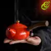 Théière Céramique <br> Japonaise (Sablée ou Blanche) | OkO-OKO™ Jolie-théière-japonaise-céramique-rouge corail-OkO-OkO
